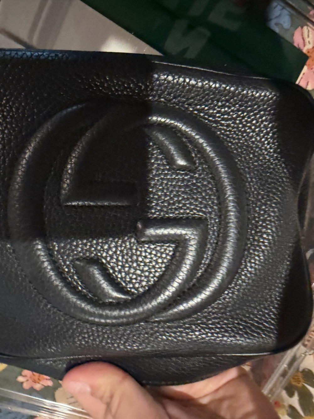 Authentic Gucci Black Pebble Leather Disco Soho Crossbody Bag - Picture 4 of 16